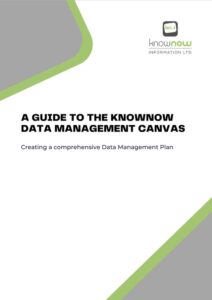 The cover of the Guide to the KnowNow Data Management Canvas